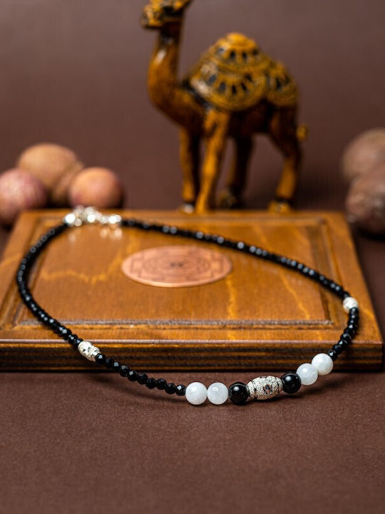 Shrey Choker Necklace Made Natural Black Spinel Stones Accessories 925 Silver Clasp System