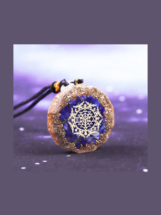 Lapis Lazuli Orgon Ruben Kristall Halskette Sriyantra Symbol Kupferfolien