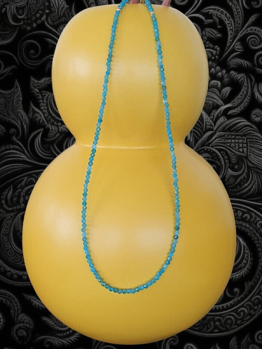 Colier Choker Din Alamă Cu Pietre Semiprețioase Apatit Natural