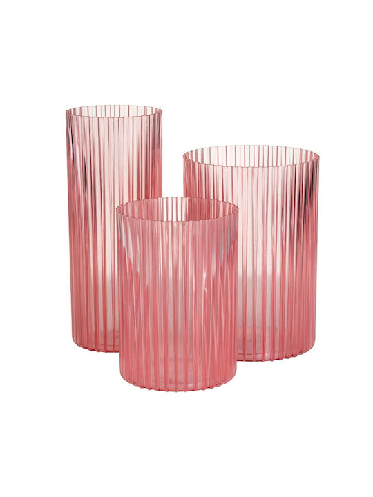 HowHomely Set Vaze Decorative Transparente 3 Bucăți