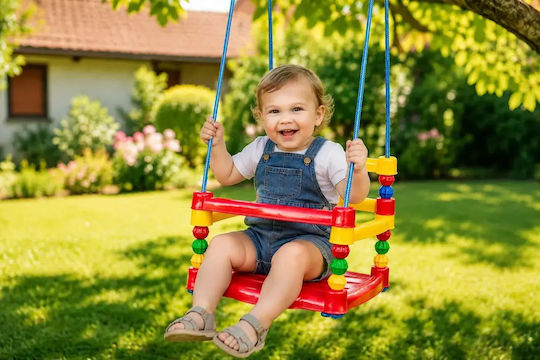Hashtag Toys Κούνια Κρεμαστή Πλαστική για 3+ Ετών Κόκκινη