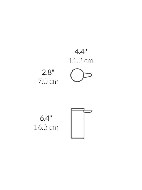 Simplehuman Dispenser από Ανοξείδωτο Ατσάλι με Αυτόματο Διανομέα 266ml