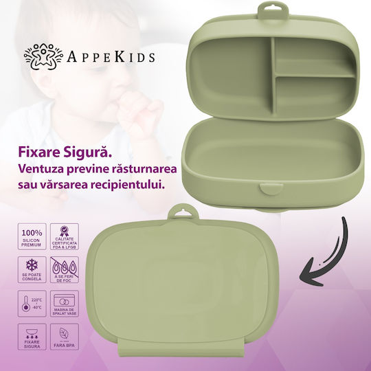 AppeKids Cutie de Prânz pentru Copii din Plastic Verde
