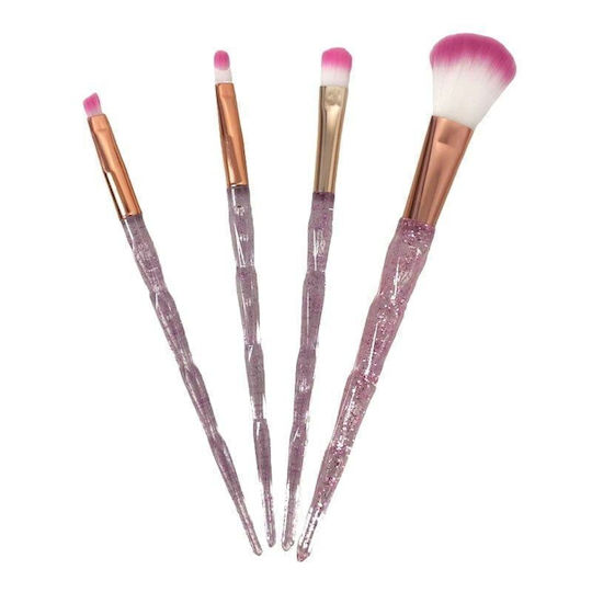 Professional Set with Make Up Brushes from Synthetic Bristle Make-up 4 Pieces