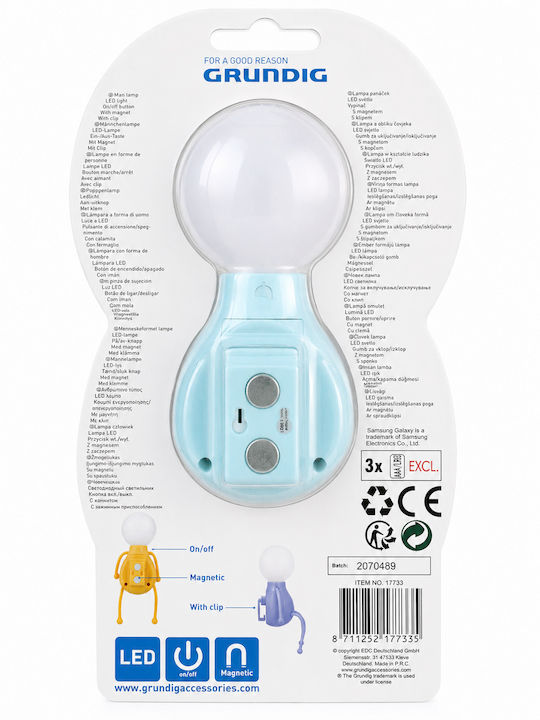Led Figurine Lamp Grundig Blue