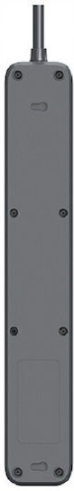 Tracer 5-Socket Power Strip with 1.5m Cable Grey