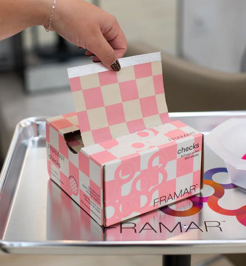 Αλουμινοχαρτο Φυλλα 5x11 Checkered Pink Framar 500τεμ