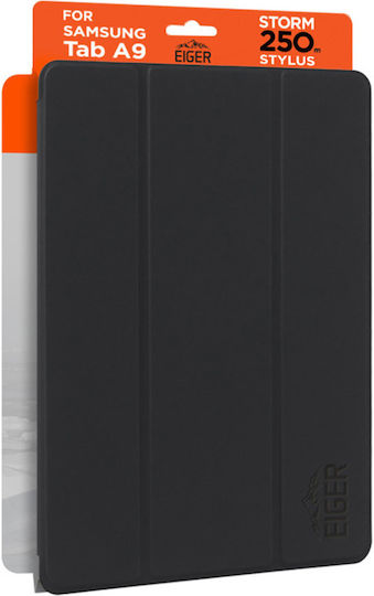 Eiger Magnetischer Klappdeckel Galaxy Tab A9 A11 Stylus Fach Schwarz