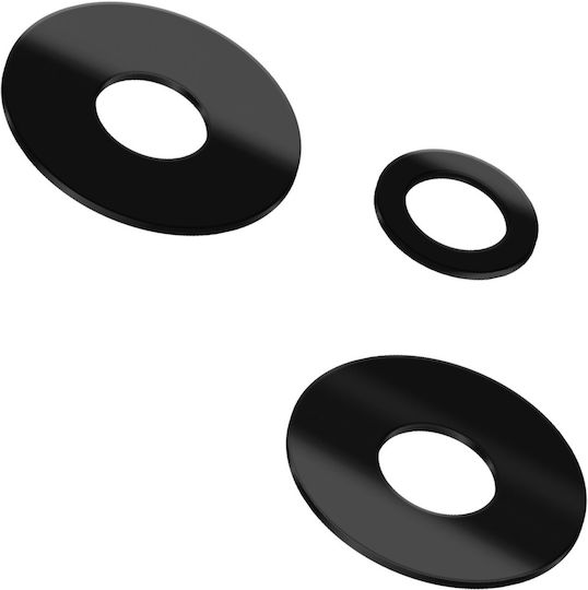 Clappio Kit 3 Rear Camera Lenses Flash Honor 400 Black