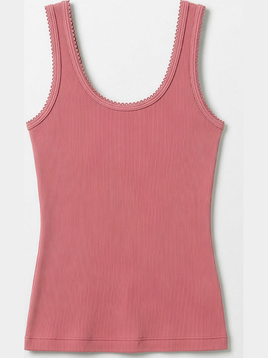 Women's Sleeveless Blouse with V-Neck Corset