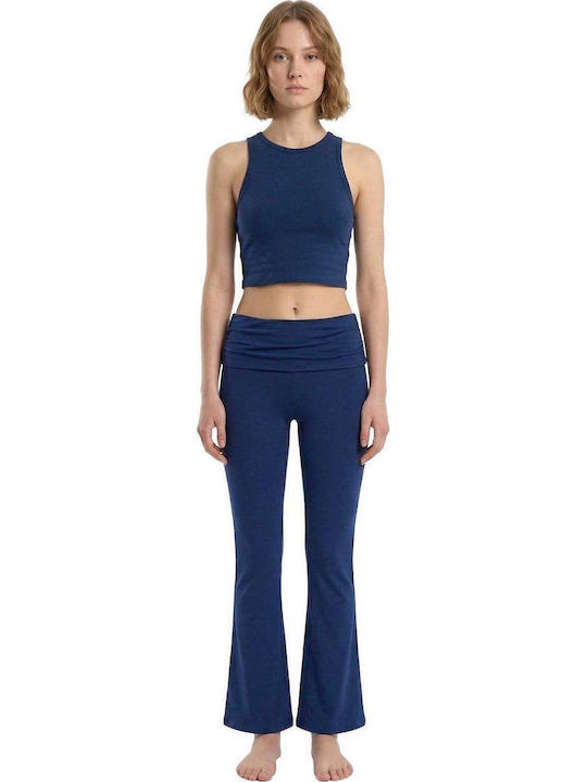 Women's Crop Sleeveless Top Dark Blue