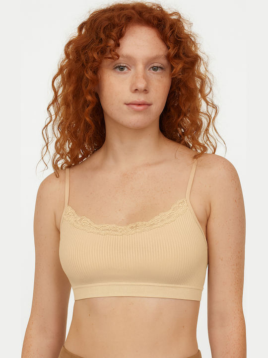 Women's Cotton Crop Top with Spaghetti Straps & Neck Tie Corset