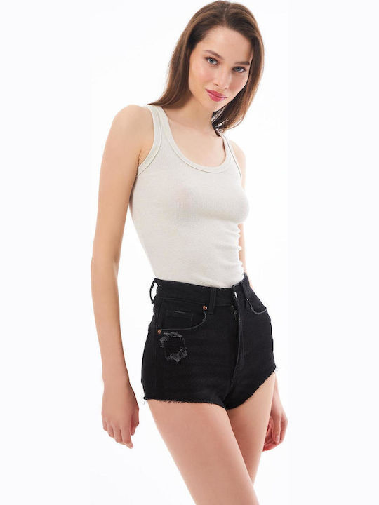 Women's Cotton Sleeveless Ribbed Blouse