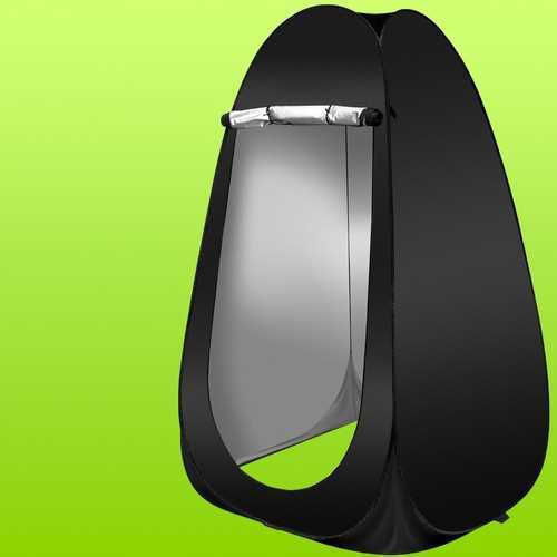 Sommer Campingzelt Pop Up Toilette Schwarz