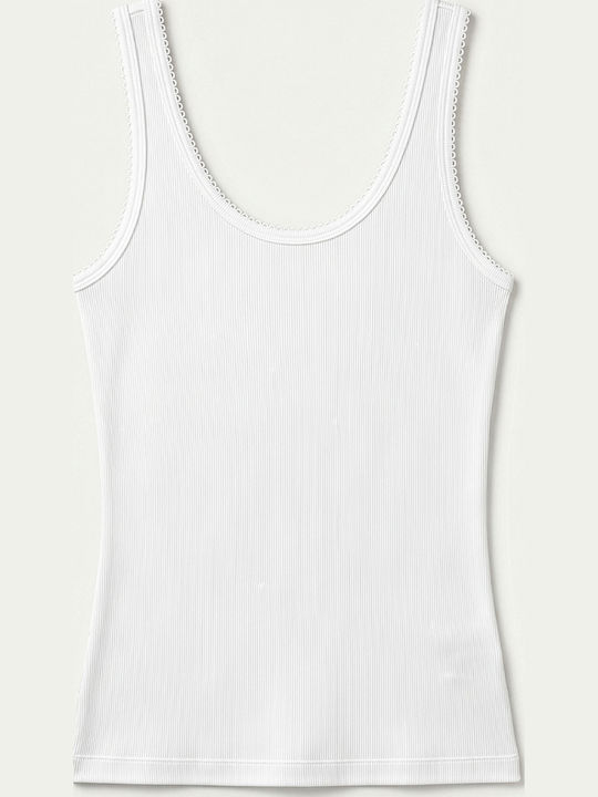 Women's Sleeveless Blouse with V-Neck Corset