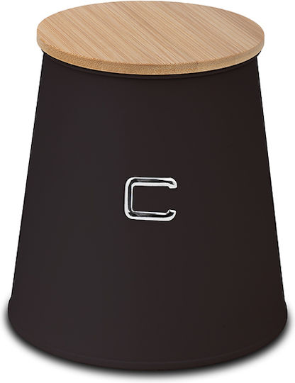 Nava Coffee / Sugar Jar with Metallic Brown Lid 14x14cm 1 Pieces