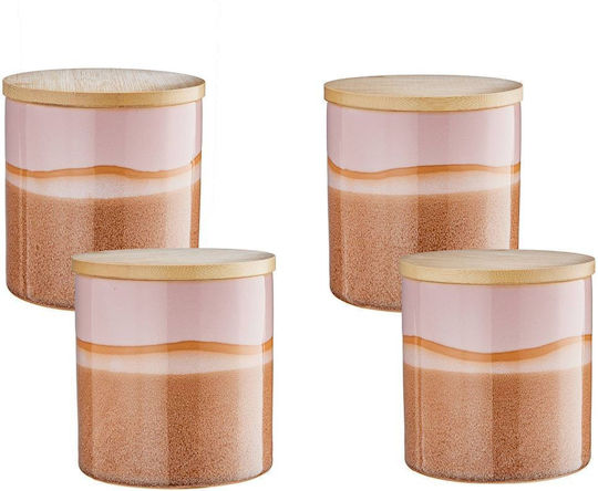 Butlers Medley General Use Vase with Lid Ceramic Pink 11x11x11cm