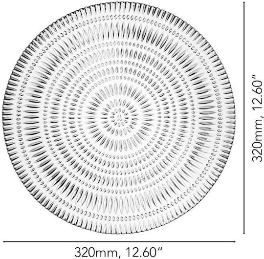 Nachtmann Ethno Serving Plate Shallow Glass with Diameter 32cm 2 Pieces