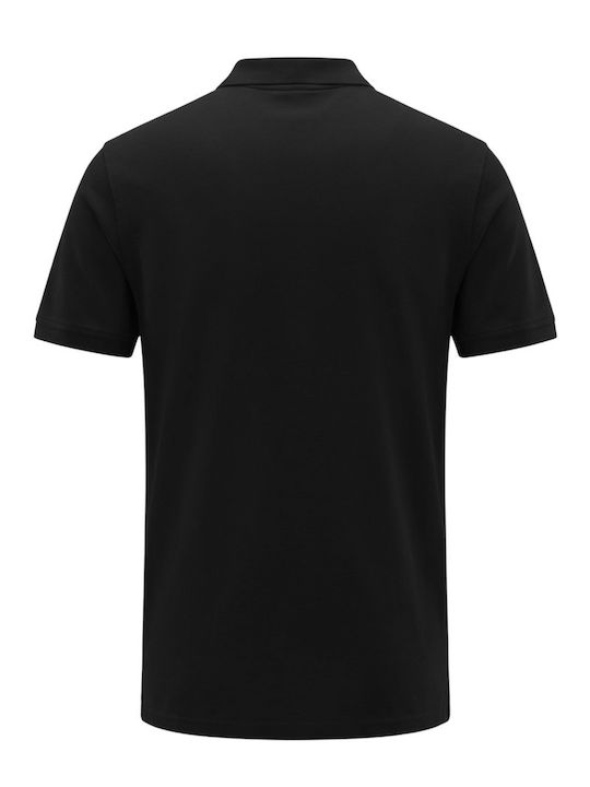 Polo Herrenbluse Kurzarm Kurzarm 123-Schwarz-M