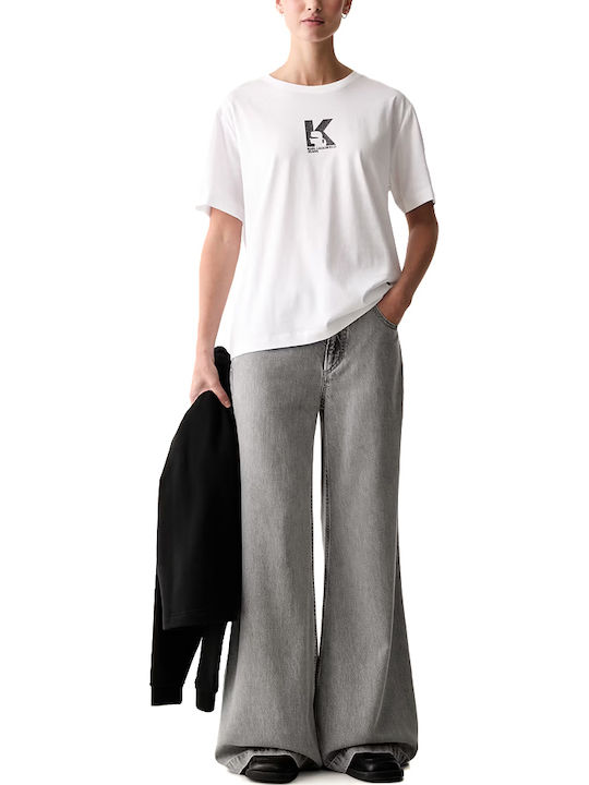 Logo Women's T-shirt White-Black