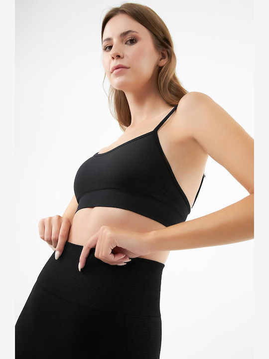 Women's Sports Crop Top Black