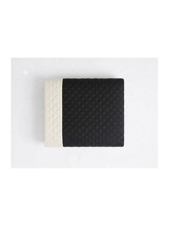 Domus Flow Tagesdecke Übergröße Mikrofaser Schwarze 220x240cm