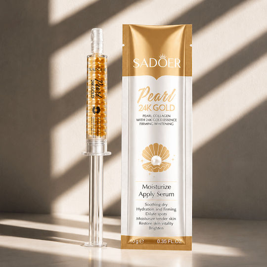 Sadoer Pearl 24k Gold Крем за Лице за Хидратация Стягане и Блясък с Хиалуронова Киселина и Колаген 10gr