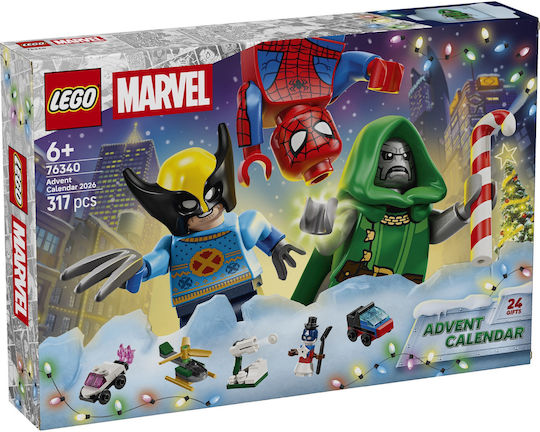 LEGO Super Heroes Calendar de Advent pentru 6+ Ani 317 Buc