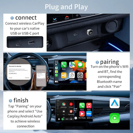 Adaptor Carplay Pentru Mașini Audi VW Ford Mazda Nissan Honda