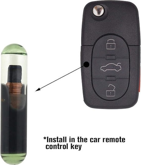 Chip Transponder Auto Aftermarket Blank Id48 Can Tip Sticlă A2 Tp25 Compatibil Audi Criptat