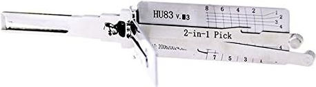 Original Lishi Auto Decoder Hu83 V3 – 2-in-1 Pick Ignition Doors Trunk Unlocking Compatible Peugeot Citroen Fiat Mini