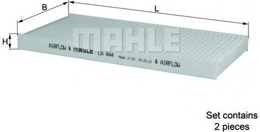 Cabin Air Filter Mahle Original La 444/s