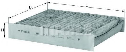 Cabin Air Filter Mahle Original Lak 141