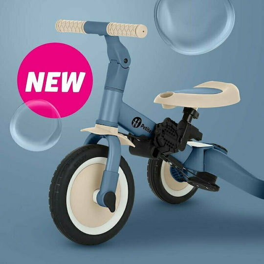 Petite & Mars Turbo Tricicletă Convertibilă cu Mâner pentru Părinți 5 în 1 pentru 12 Luni Albastră