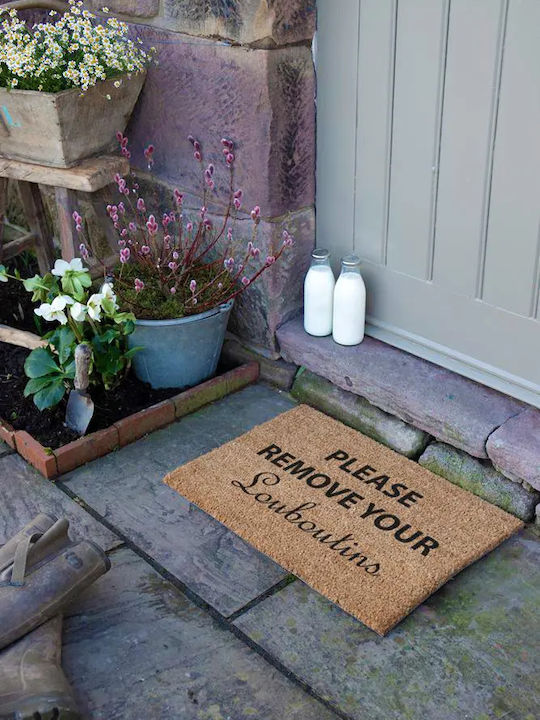 Artsy Mats Doormat Made of Coconut Tree with Non-Slip Backing Plaese Remove Your Louboutins 60x40cm