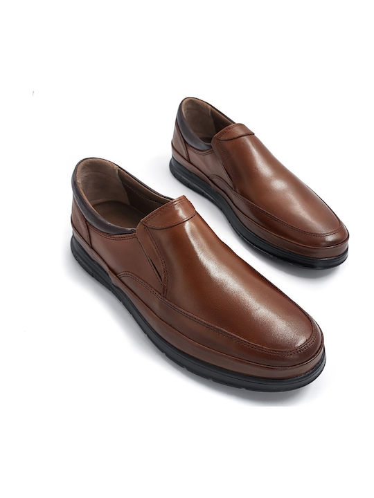 Δερμάτινα Ανδρικά Loafers σε Καφέ Χρώμα