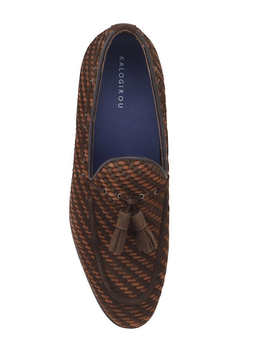 Suede Men's Loafers in Brown Colour