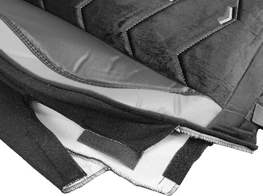 Pro Group Car Covers Set Leatherette Grey Black
