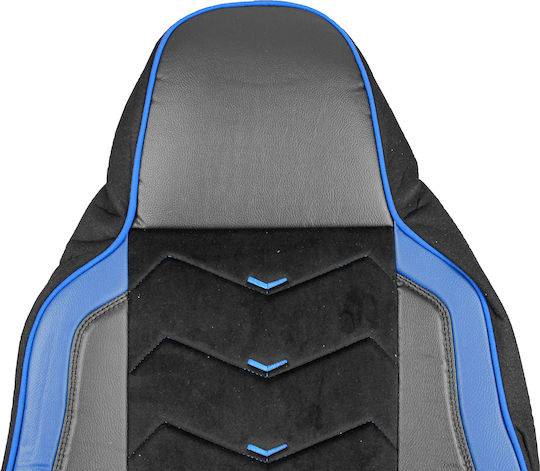 Pro Group Set De Capace Auto Din Piele Sintetica Albastru / Negru