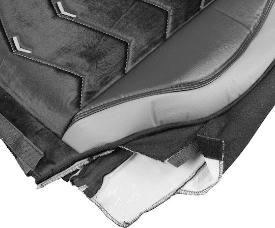 Pro Group Car Covers Set Leatherette Grey Black