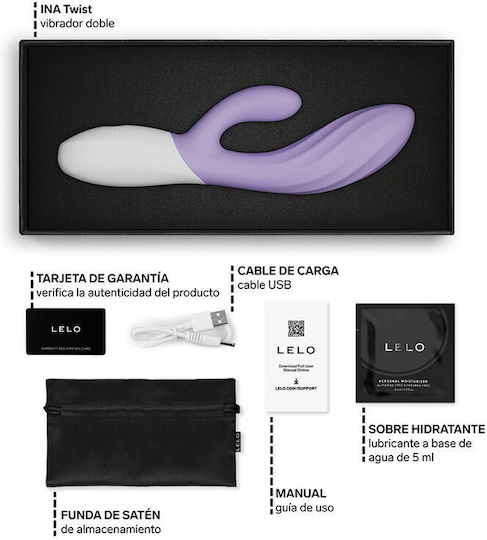 Lelo Ina Double Vibrator with Remote Control Lilac