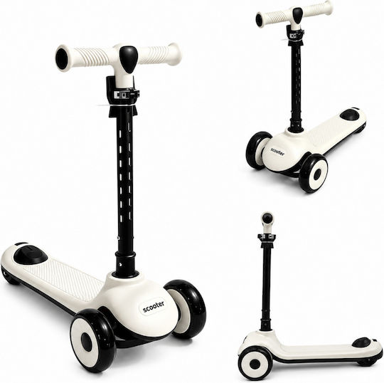 Kids Foldable 3-Wheel Scooter with LED Lighting for 3+ Years Black
