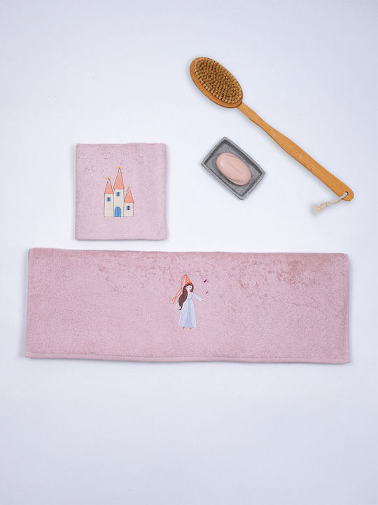 Sunshine Set of Baby Towels 2pcs Fluffy Powder Princess