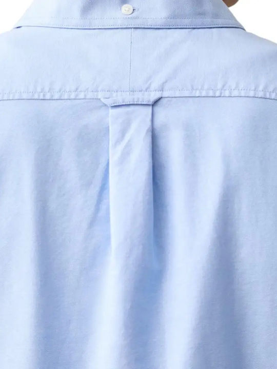Langärmeliges Denim-Herrenhemd in Normale Passform Hellblau