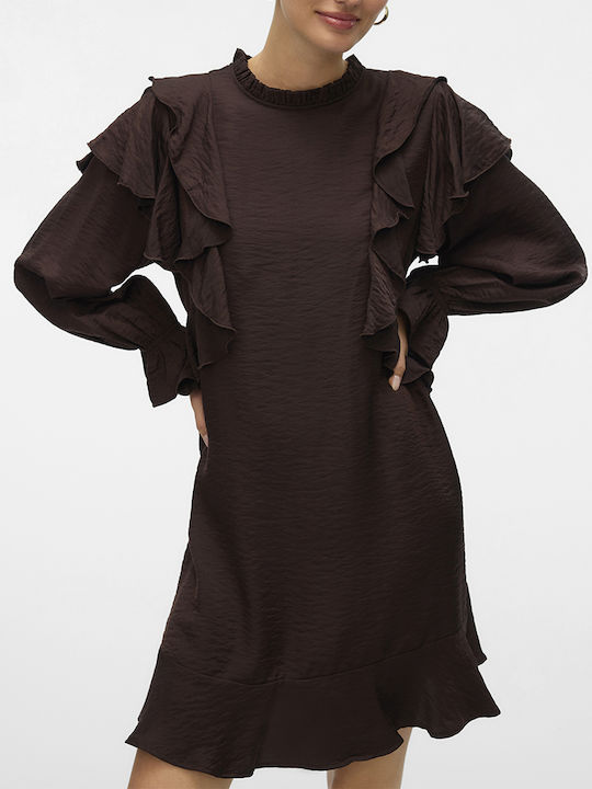Vero Moda Φόρεμα All day Chocolate Torte Darkbrown