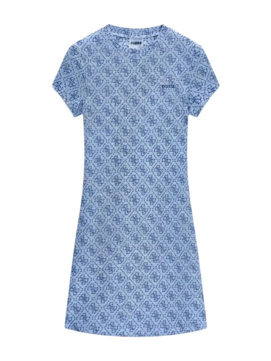Καλοκαιρινό Mini T-shirt Φόρεμα Μπλε