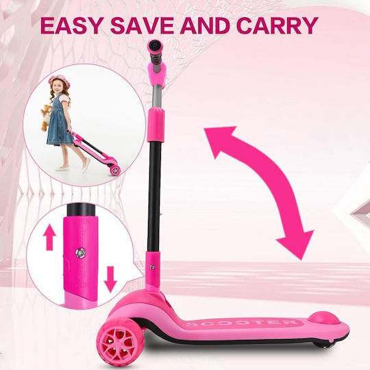 Kinderroller Klappbar 3-Rad Rosa