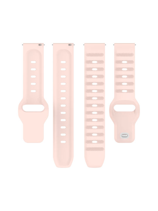 Pink Silicone Strap (Galaxy Watch4/5/6/7/FE/4 Classic/6 Classic/5 ProApple Watch 38/40/41/42mmVivomove HRHuawei Watch GT2 / GT3 (42mm) / GT3 Pro (43mm)Honor GS ProAmazfit GTS 3Realme Watch 2Haylou RS4 LS12)