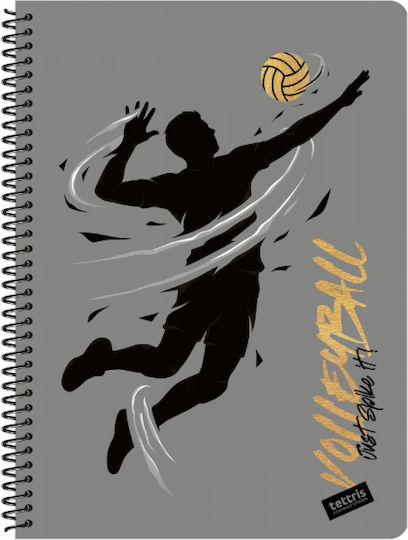 Tettris Spiral Notebook Ruled 150 Sheets 5 Subjects (Miscellaneous Designs) A4-5Θ-215