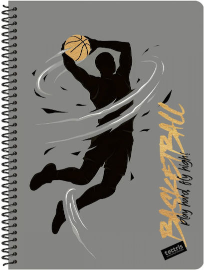 Tettris Spiral Notebook Ruled 150 Sheets 5 Subjects (Miscellaneous Designs) A4-5Θ-215